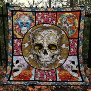 Skull Quilt Blanket Ver 72  Quilt